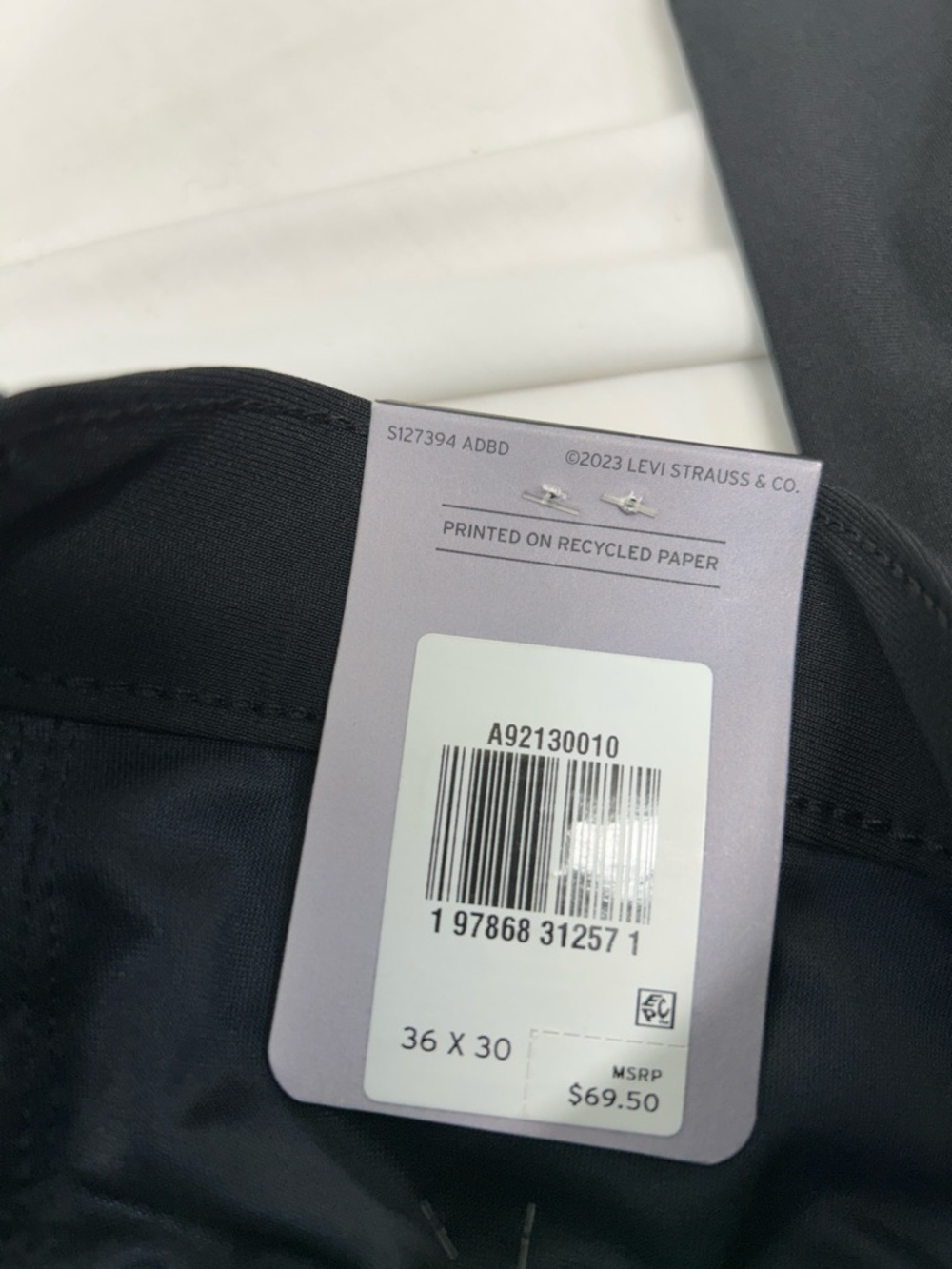 Levi's 511 Slim Tech High Stretch Black Straight-Leg Pants Size 36 - Picture 11 of 14